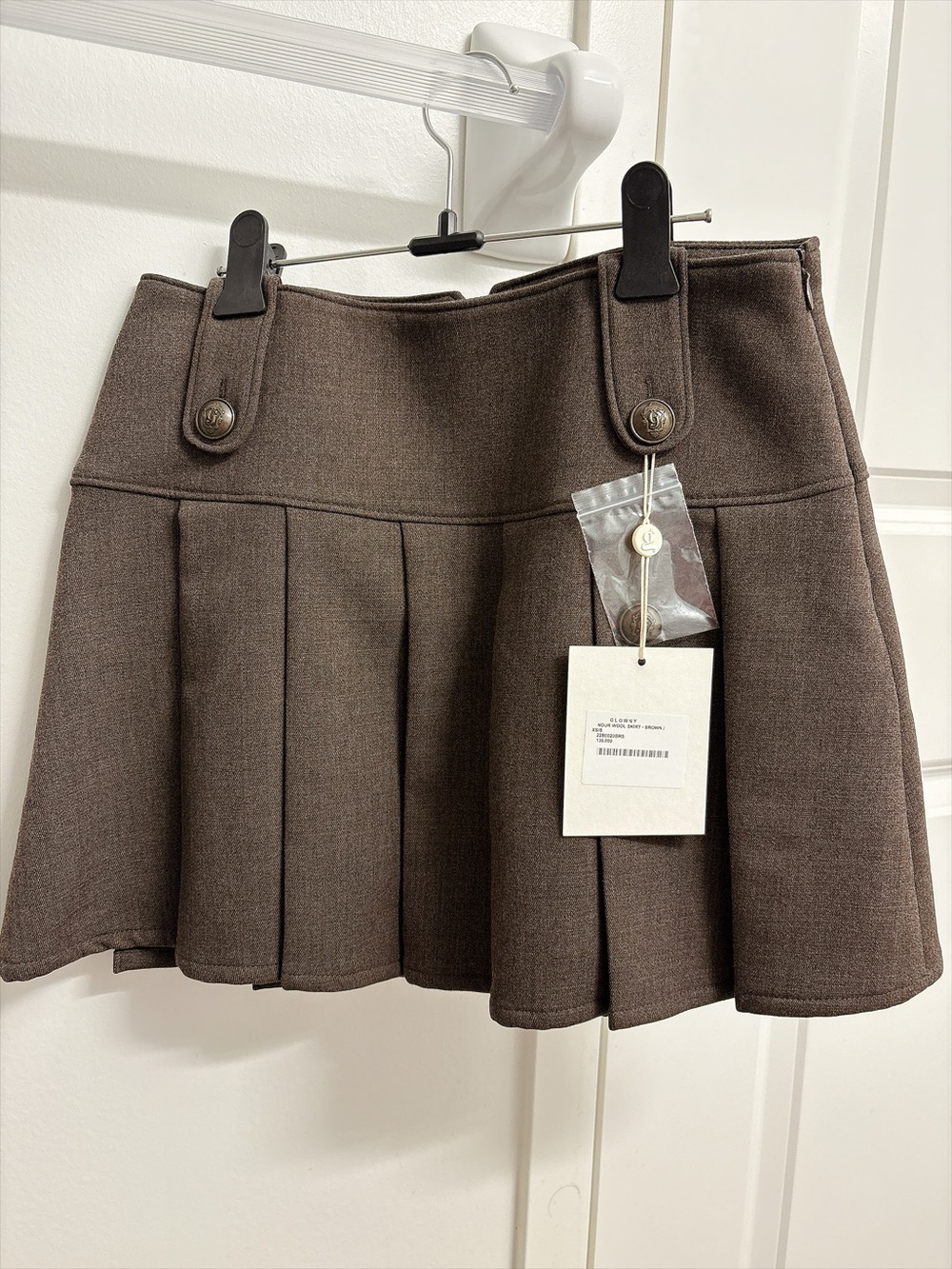 GLOWNY Nour Wool Skirt in Brown